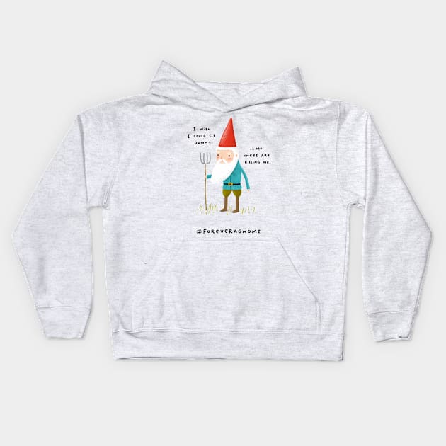 Forever a Gnome 1 Kids Hoodie by Sophie Corrigan